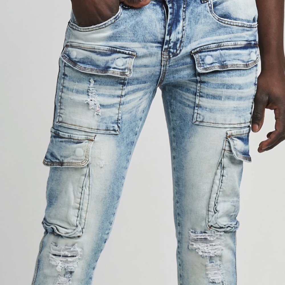Decibel  Men’s Ripped Cargo Jeans